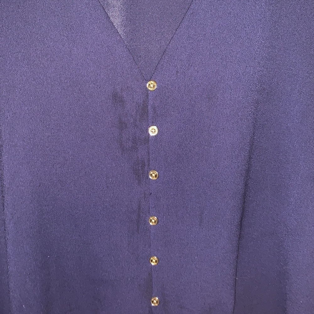 MICHAEL MICHAEL KORS Button-Front Tie-Hem Blouse - Picture 3 of 5